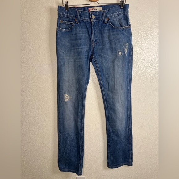 Levi’s 511 Slim Fit Medium Wash 100% Cotton Size 33x34 Jeans. - Picture 1 of 8